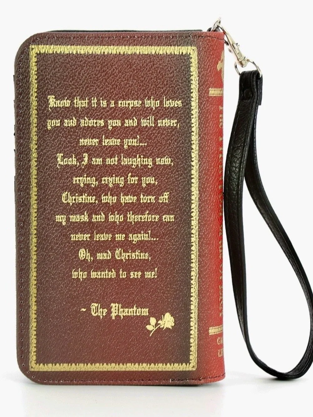 Phantom of the Opera Book Wallet Wristlet RFID Blocking NWT Gothic Romance - Picture 3 of 5
